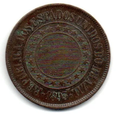 1893 - 40 Réis - Moeda Brasil