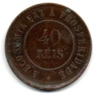 1893 - 40 Réis - Moeda Brasil - Foto 2
