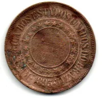 1893 - 40 Réis - Moeda Brasil