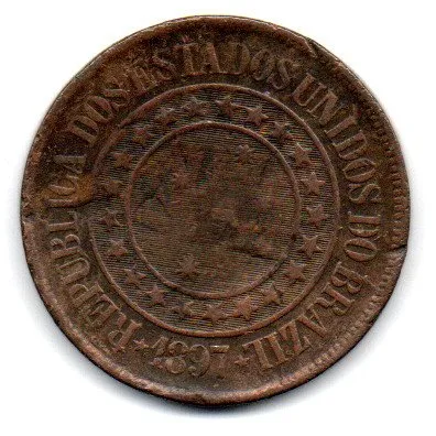 1897 - 40 Réis - Moeda Brasil