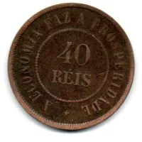 1907 - 40 Réis - Moeda Brasil - Foto 2