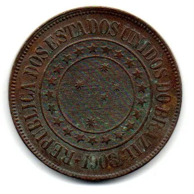 1908 - 40 Réis - Moeda Brasil