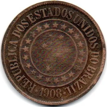 1908 - 40 Réis - Moeda Brasil