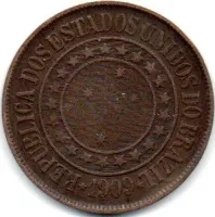 1909 - 40 Réis - Moeda Brasil