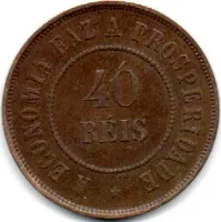 1910 - 40 Réis - Moeda Brasil - Foto 2