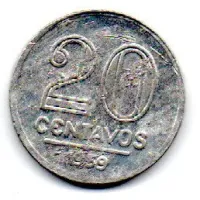 1959 - 20 Centavos - Moeda Brasil - C/ Danos