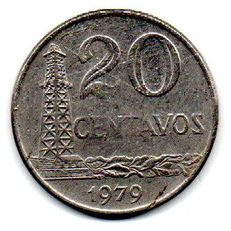 1979 - 20 Centavos - Moeda Brasil - C/ Danos