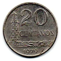 1979 - 20 Centavos - Moeda Brasil - C/ Danos