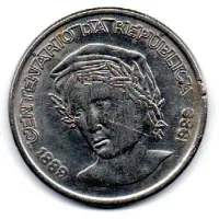 1989 - 1 Cruzado Novo - Comemorativa Centenário da República - Moeda Brasil - C/ Danos