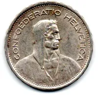 Suíça - 1954 - 5 Francs - Prata .835 - Aprox. 15g - 31mm - Foto 2
