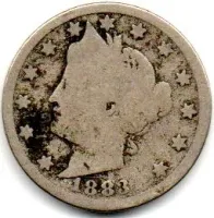Estados Unidos - 1883 - V Cents - UTG - Gasta