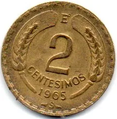 Chile - 1965 - 2 Centesimos