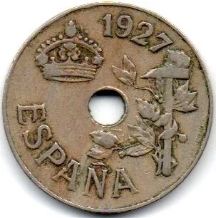 Espanha - 1927 - 25 Céntimos