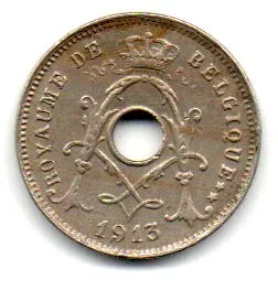 Bélgica - 1913 - Belgique - 5 Centimes
