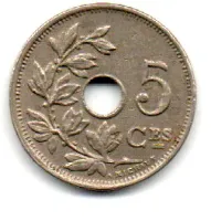 Bélgica - 1913 - Belgique - 5 Centimes - Foto 2