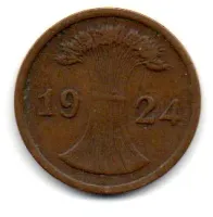 Alemanha - República de Weimar - 1924 - 2 Rentenpfennig