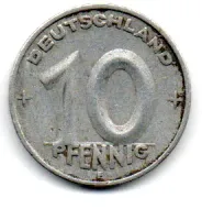 Alemanha - República Democrática (DDR) - 1950E - 10 Pfennig - Foto 2