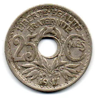 França - 1917 - 25 Centimes