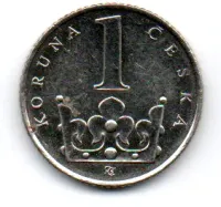República Tcheca - 1995 - 1 Koruna - C/ Danos - Foto 2