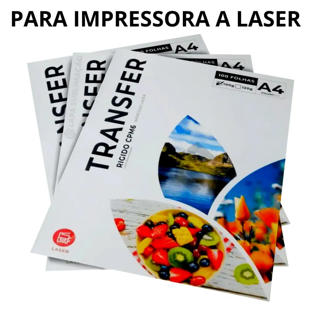 PCT COM 100 FOLHAS PAPEL TRANSFER LASER RIGIDO 100G