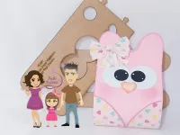 G1.297  Gabarito de Moldes em MDF Coruja Porta Papel Higiênico - Foto 2