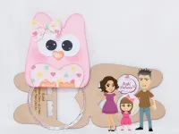 G1.298  Gabarito de Moldes em MDF Coruja Porta Pano de Prato