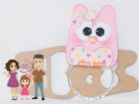 G1.298  Gabarito de Moldes em MDF Coruja Porta Pano de Prato - Foto 2