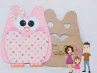 G1.299  Gabarito de Moldes em MDF Coruja Mouse Pad