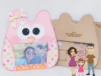 G1.300  Gabarito de Moldes em MDF Coruja Porta Retrato