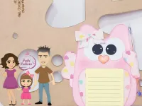 G1.301  Gabarito de Moldes em MDF Coruja Porta Recado