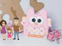 G1.303  Gabarito de Moldes em MDF Coruja Embalagem