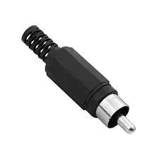 PLUG RCA MACHO PRETO P/ CABO