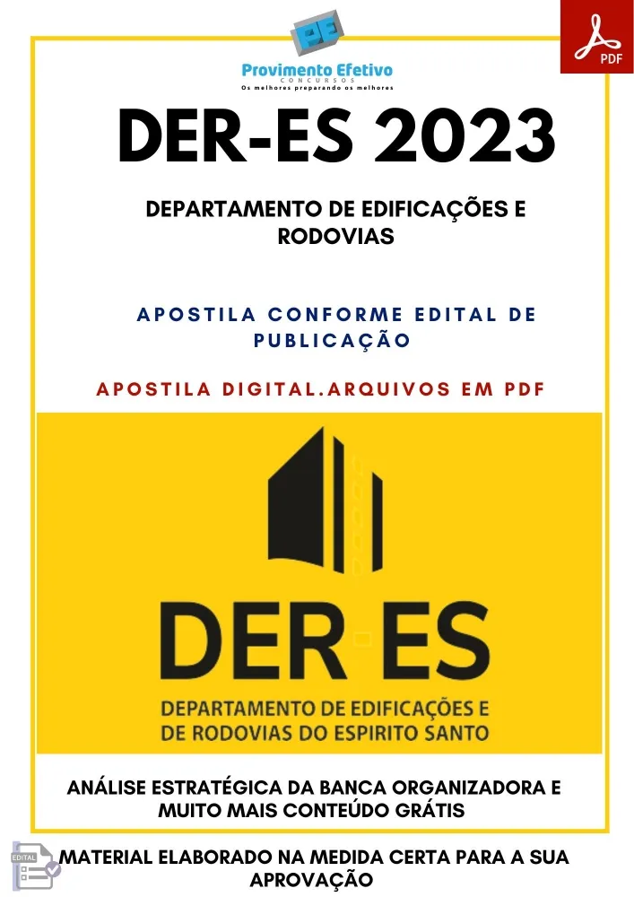Apostila DER ES Obras e Serviços de Infraestrutura Rodoviária 2023