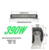 Barra Led Cree Reta Off Road 390w 8d Jipe 4x4 56cm Premium