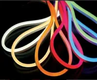 Mangueira Fita Neon Rgb Colorido 12v com fonte rolo 5 metros - Foto 3