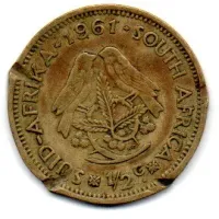 África do Sul - 1961 - 1/2 Cent - C/ Danos