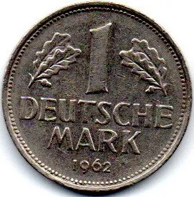 Alemanha - 1962F - 1 Mark