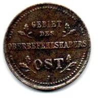 Alemanha - Império - 1916J - 1 Ostruble (Kopeika) - Cunhagem p/ uso Militar 1° Guerra Mundial - Foto 2