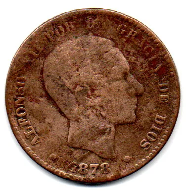 Espanha - 1878 - 10 Centimos
