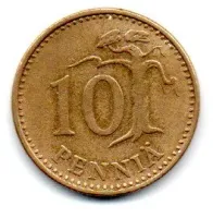 Finlândia - 1963 - 10 Pennia