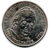 França - 1994 - 5 Francs - Comemorativa Voltaire - Foto 2