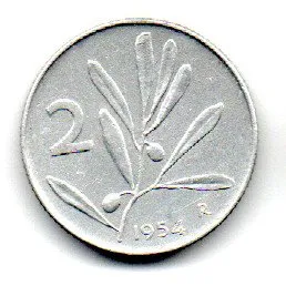 Itália - 1954 - 2 Lire