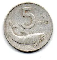 Itália - 1953 - 5 Lire