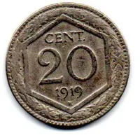 Itália - 1919 - 20 Centesimi