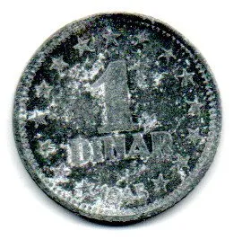 Iugoslávia - 1945 - 1 Dinar
