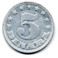 Iugoslávia - 1953 - 5 Dinara