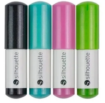 CANETAS SILHOUETTE GLITTER - 4 UNIDADES