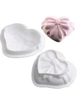 Forma de Silicone Rígido Coração Laço Dia das Mães - Foto 3