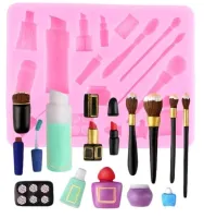 Molde de Silicone Kit Maquiagem Completo