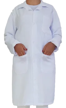 Jaleco Feminino Tamanho Especial Plus Size Manga Longa e Botão